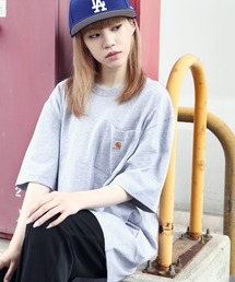 carhartt/カーハート Workwear ビッグシルエット ポケット半袖 ロゴ Tシャツ ワッペン トップス