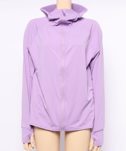 Lace Ladies(レースレディース)の「ハイネックフード付きUVカットヒンヤリラッシュガード(ラッシュガード・レディース・ホワイト/ライトブルー/ブラック/パープル/ネイビー/グレー/ピンク/ワインレッド・LL/S/M/L)」の19枚目の写真