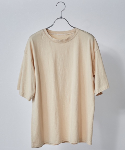 ECRIRE(エクリール)の「クルーネックTシャツ(Tシャツ/カットソー・レディース・ベージュ/オフホワイト/オレンジ・フリー)」の9枚目の写真