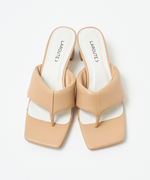 LAROUTE（ラルート）の「【WEB限定】クッショントングサンダル（サンダル・レディース・ブラック/カーキ/ライトグレー/ベージュ・35/37/38/36/39）」の5枚目の写真