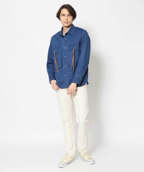 SUPERTHANKS（スーパーサンクス）の「SUPERTHANKS/スーパーサンクス/別注 シャツ（シャツ/ブラウス・メンズ・ホワイト/ブルー・MEDIUM/LARGE/X-LARGE）」の21枚目の写真