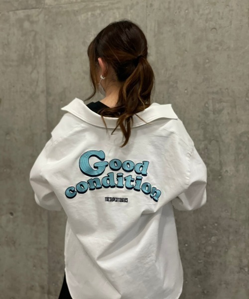 SUPERTHANKS（スーパーサンクス）の「SUPERTHANKS/スーパーサンクス/別注 シャツ（シャツ/ブラウス・メンズ・ホワイト/ブルー・MEDIUM/LARGE/X-LARGE）」の2枚目の写真