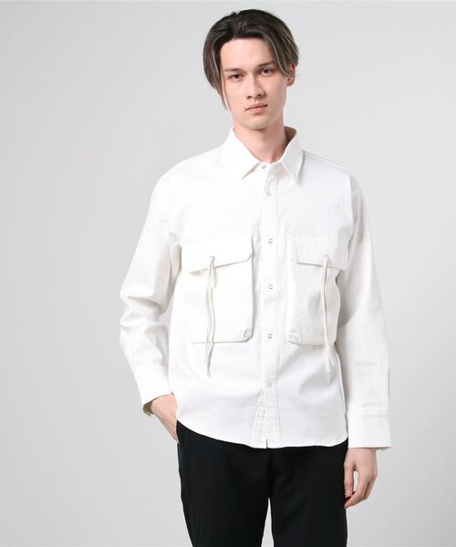 SUPERTHANKS（スーパーサンクス）の「SUPERTHANKS/スーパーサンクス/別注 シャツ（シャツ/ブラウス・メンズ・ホワイト/ブルー・MEDIUM/LARGE/X-LARGE）」の10枚目の写真