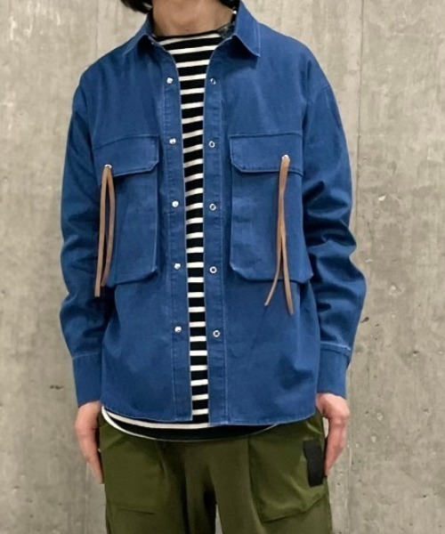 SUPERTHANKS（スーパーサンクス）の「SUPERTHANKS/スーパーサンクス/別注 シャツ（シャツ/ブラウス・メンズ・ホワイト/ブルー・MEDIUM/LARGE/X-LARGE）」の6枚目の写真