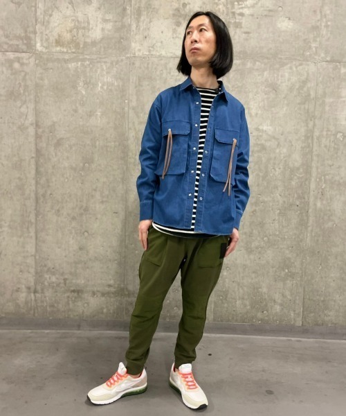 SUPERTHANKS（スーパーサンクス）の「SUPERTHANKS/スーパーサンクス/別注 シャツ（シャツ/ブラウス・メンズ・ホワイト/ブルー・MEDIUM/LARGE/X-LARGE）」の15枚目の写真