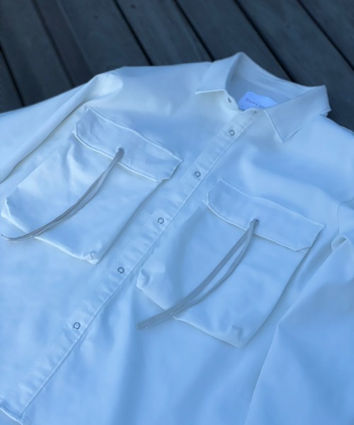 SUPERTHANKS（スーパーサンクス）の「SUPERTHANKS/スーパーサンクス/別注 シャツ（シャツ/ブラウス・メンズ・ホワイト/ブルー・MEDIUM/LARGE/X-LARGE）」の8枚目の写真