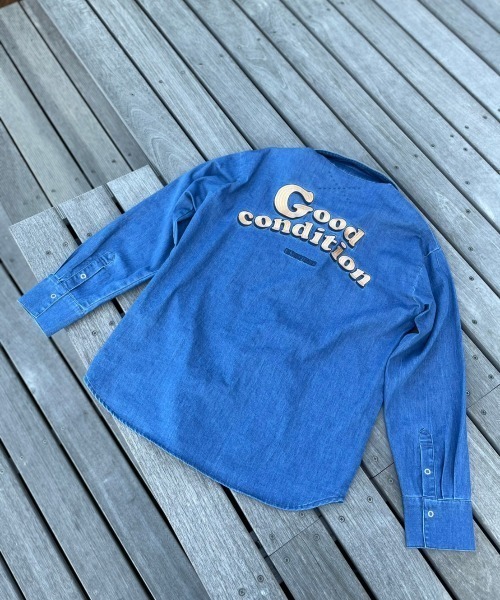 SUPERTHANKS（スーパーサンクス）の「SUPERTHANKS/スーパーサンクス/別注 シャツ（シャツ/ブラウス・メンズ・ホワイト/ブルー・MEDIUM/LARGE/X-LARGE）」の13枚目の写真