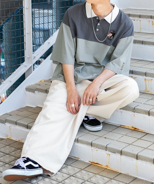 PairPair（ペアペア）の「【msy.コラボ】切り替えラガーシャツ(ユニセックス)（Tシャツ/カットソー・レディース・ライトベージュ/グリーン/ブルー・FREE）」の22枚目の写真