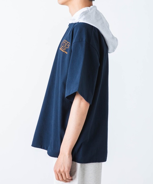 WEGO(ウィゴー)の「WEGO/ヘビーウエイト ロゴ刺繍Tパカ(Tシャツ/カットソー・メンズ・ホワイト/ダークグリーン/ネイビー/ホワイト系その他5/グリーン系その他5/ブルー系その他5/グリーン/ブルー/スミクロ・MEDIUM/LARGE)」の17枚目の写真