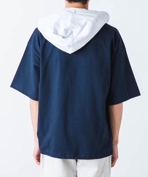 WEGO(ウィゴー)の「WEGO/ヘビーウエイト ロゴ刺繍Tパカ(Tシャツ/カットソー・メンズ・ホワイト/ダークグリーン/ネイビー/ホワイト系その他5/グリーン系その他5/ブルー系その他5/グリーン/ブルー/スミクロ・MEDIUM/LARGE)」の18枚目の写真