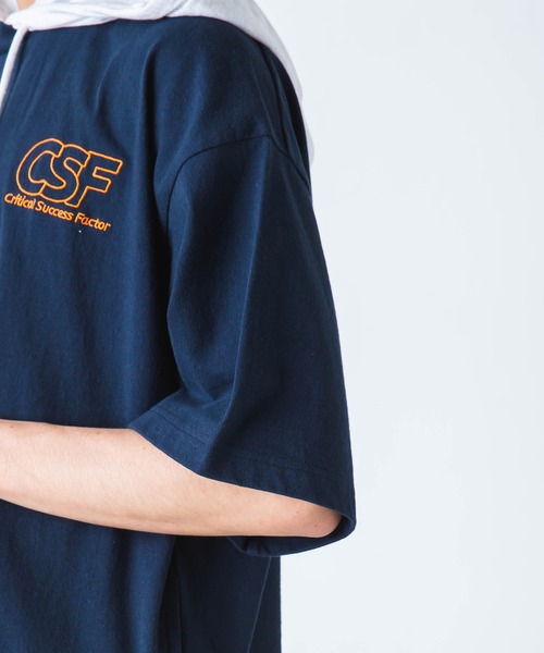 WEGO(ウィゴー)の「WEGO/ヘビーウエイト ロゴ刺繍Tパカ(Tシャツ/カットソー・メンズ・ホワイト/ダークグリーン/ネイビー/ホワイト系その他5/グリーン系その他5/ブルー系その他5/グリーン/ブルー/スミクロ・MEDIUM/LARGE)」の22枚目の写真