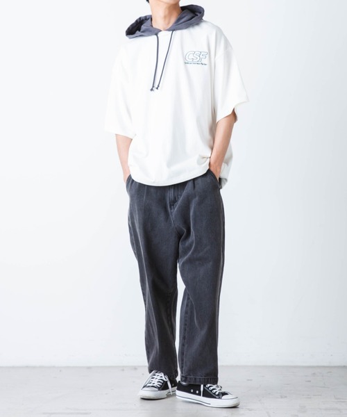 WEGO(ウィゴー)の「WEGO/ヘビーウエイト ロゴ刺繍Tパカ(Tシャツ/カットソー・メンズ・ホワイト/ダークグリーン/ネイビー/ホワイト系その他5/グリーン系その他5/ブルー系その他5/グリーン/ブルー/スミクロ・MEDIUM/LARGE)」の11枚目の写真