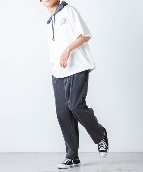 WEGO(ウィゴー)の「WEGO/ヘビーウエイト ロゴ刺繍Tパカ(Tシャツ/カットソー・メンズ・ホワイト/ダークグリーン/ネイビー/ホワイト系その他5/グリーン系その他5/ブルー系その他5/グリーン/ブルー/スミクロ・MEDIUM/LARGE)」の12枚目の写真