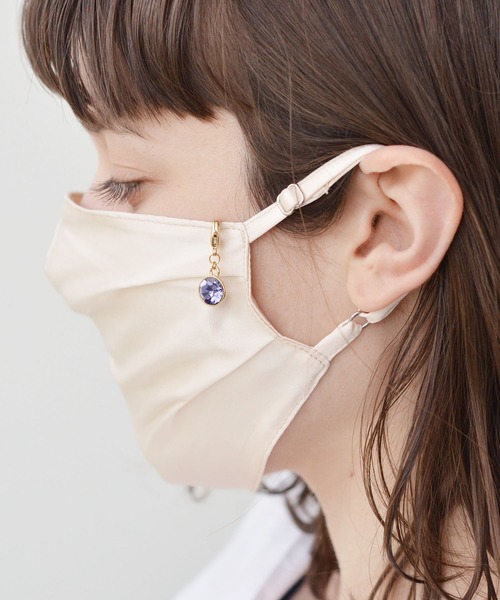 ma chere Cosette?（マシェールコゼット）の「ストーンマスクチャーム（チャーム・レディース・クリア/ホワイト系その他/ブラウン系その他/グリーン系その他/ブルー系その他/パープル系その他/ピンク系その他/アクア/グリーン系その他2/グリーン系その他3/パープル系その他2/ローズ系・FREE）」の9枚目の写真