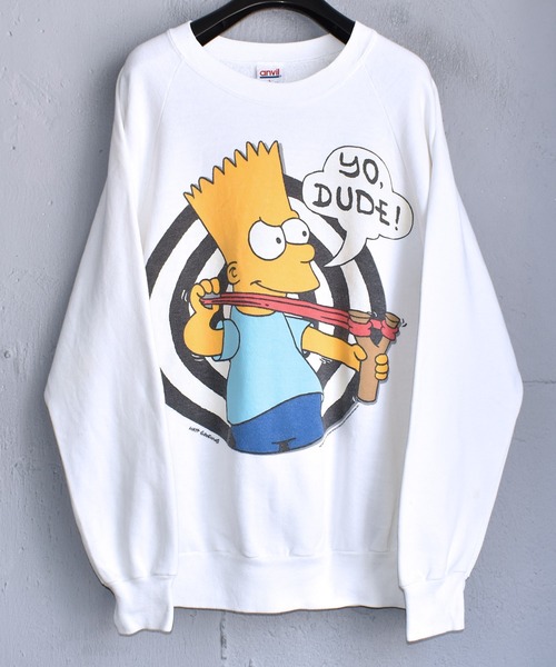 Simpson Usa製 スウェット Vintage ヴィンテージ のファッション 90 S Bart クルーネックスウェット スウェット ヴィンテージ古着 Bart The The Simpsons ザ シンプソンズ
