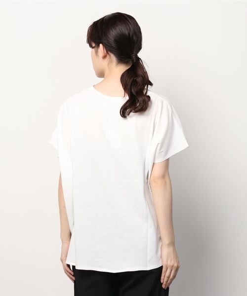 NAVY（ネイビー）の「インド綿を使用したワイドシルエットなVネックブラウス（シャツ/ブラウス・レディース・ホワイト/ベージュ/ネイビー・フリー）」の19枚目の写真