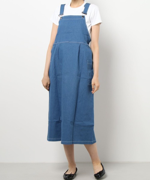 ABITOKYO(アビトーキョー)の「マキシ丈バックリボンデニムキャミワンピース(ワンピース・レディース・インディゴブルー/ライトブルー/ブラック・FREE)」の5枚目の写真