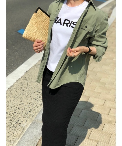 Day and Grade（デイアンドグレイド）の「PARISロゴTシャツ（Tシャツ/カットソー・レディース・ホワイト/ブラック/ベージュ・FREE）」の15枚目の写真