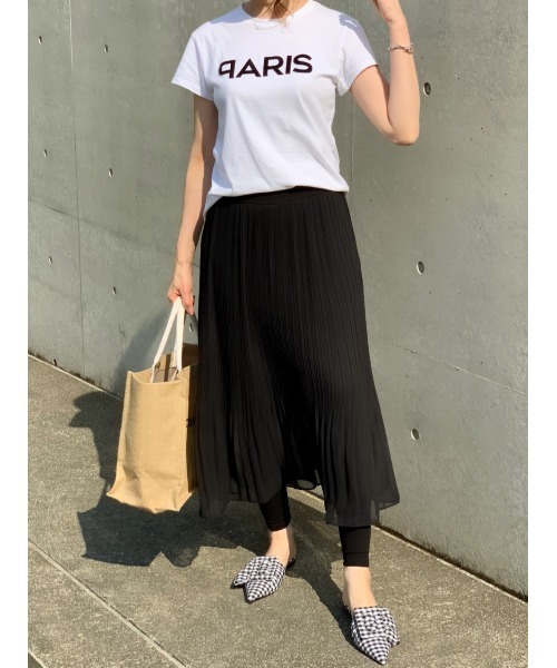 Day and Grade（デイアンドグレイド）の「PARISロゴTシャツ（Tシャツ/カットソー・レディース・ホワイト/ブラック/ベージュ・FREE）」の10枚目の写真