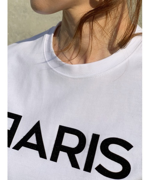 Day and Grade（デイアンドグレイド）の「PARISロゴTシャツ（Tシャツ/カットソー・レディース・ホワイト/ブラック/ベージュ・FREE）」の11枚目の写真