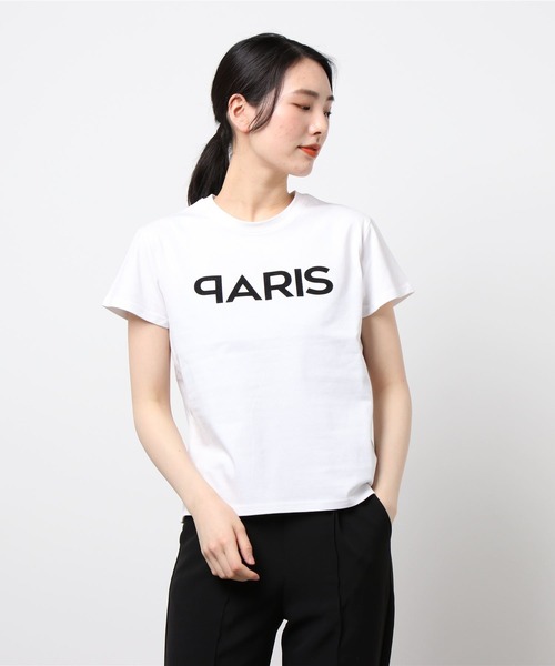 Day and Grade（デイアンドグレイド）の「PARISロゴTシャツ（Tシャツ/カットソー・レディース・ホワイト/ブラック/ベージュ・FREE）」の17枚目の写真