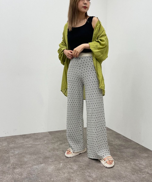 apres jour mignon(アプレジュールミニョン)の「ジャガードニットパンツ【ZOZOTOWN限定アイテム】(その他パンツ・レディース・その他/ブラック/オレンジ系その他/アイボリー・SMALL/X-LARGE/MEDIUM)」の21枚目の写真