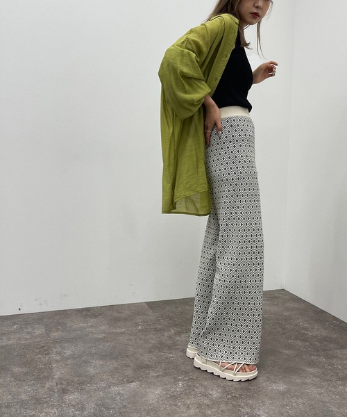 apres jour mignon(アプレジュールミニョン)の「ジャガードニットパンツ【ZOZOTOWN限定アイテム】(その他パンツ・レディース・その他/ブラック/オレンジ系その他/アイボリー・SMALL/X-LARGE/MEDIUM)」の22枚目の写真