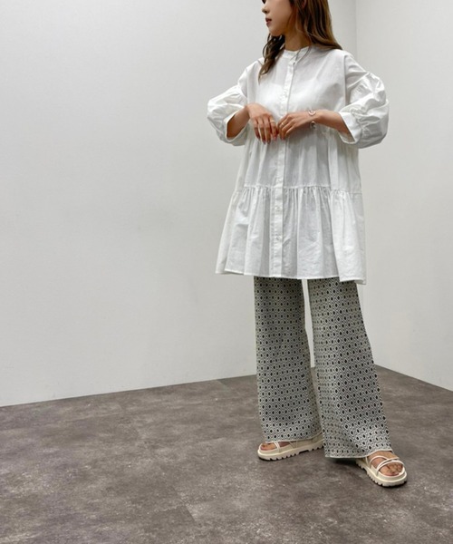 apres jour mignon(アプレジュールミニョン)の「ジャガードニットパンツ【ZOZOTOWN限定アイテム】(その他パンツ・レディース・その他/ブラック/オレンジ系その他/アイボリー・SMALL/X-LARGE/MEDIUM)」の8枚目の写真