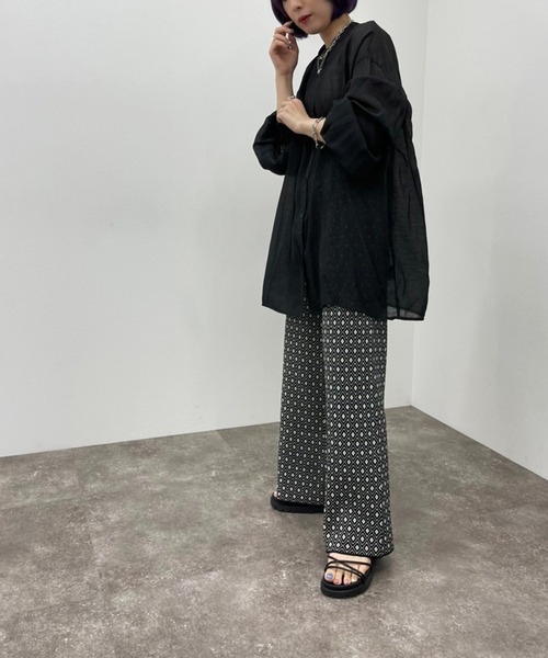 apres jour mignon(アプレジュールミニョン)の「ジャガードニットパンツ【ZOZOTOWN限定アイテム】(その他パンツ・レディース・その他/ブラック/オレンジ系その他/アイボリー・SMALL/X-LARGE/MEDIUM)」の15枚目の写真