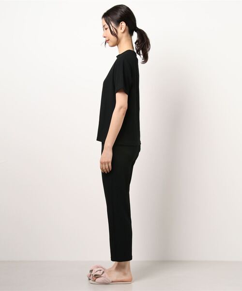 Dita（ディータ）の「しゃりしゃりテレコ上下セットルームウェア パジャマ（ルームウェア/パジャマ・レディース・ブラック/ベージュ/オリーブ/スモークピンク・FREE）」の6枚目の写真