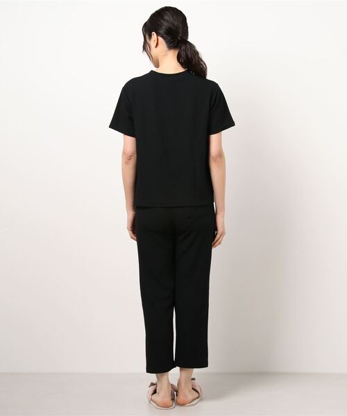 Dita（ディータ）の「しゃりしゃりテレコ上下セットルームウェア パジャマ（ルームウェア/パジャマ・レディース・ブラック/ベージュ/オリーブ/スモークピンク・FREE）」の5枚目の写真