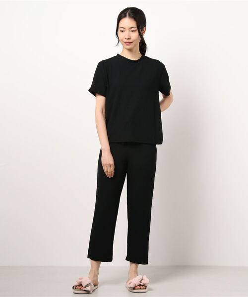 Dita（ディータ）の「しゃりしゃりテレコ上下セットルームウェア パジャマ（ルームウェア/パジャマ・レディース・ブラック/ベージュ/オリーブ/スモークピンク・FREE）」の10枚目の写真