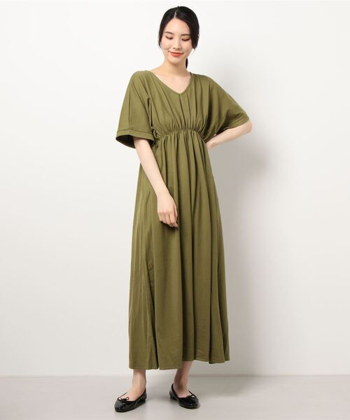 KOBE LETTUCE(コウベレタス)の「選べる2丈カットソーフレアワンピース(ワンピース・レディース・ブラック/ベージュ/オリーブ/ミント/ブラック系その他/グリーン系その他/ベージュ系その他/グリーン系その他2・1/2)」の8枚目の写真