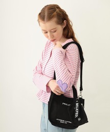 MILKFED. | EMBROIDERED BAR MINI SHOULDER BAG W/STRAP /ミニショルダーバッグ(ショルダーバッグ)