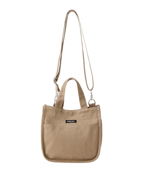 MILKFED.(ミルクフェド)の「EMBROIDERED BAR MINI SHOULDER BAG W/STRAP /ミニショルダーバッグ(ショルダーバッグ・レディース・ピンク/ホワイト/ライトピンク/ベージュ/ブラック/レッド/ネイビー・ONE SIZE)」の9枚目の写真