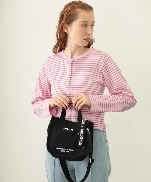 ミルクフェド MILKFED. エンブロイダリー バー ワイド ショートスリーブTシャツ 103251011009 SS25 EMBROIDERY BAR WIDE S S TEE レディース ASH  正規取扱店 楽天市場】【6/30まで！最大100％ポイントバック！】ミルク