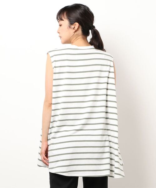 AMERICAN HOLIC（アメリカンホリック）の「ボーダーノースリーブカットプルオーバー（Tシャツ/カットソー・レディース・ブラック系その他4/その他7・M/L）」の3枚目の写真