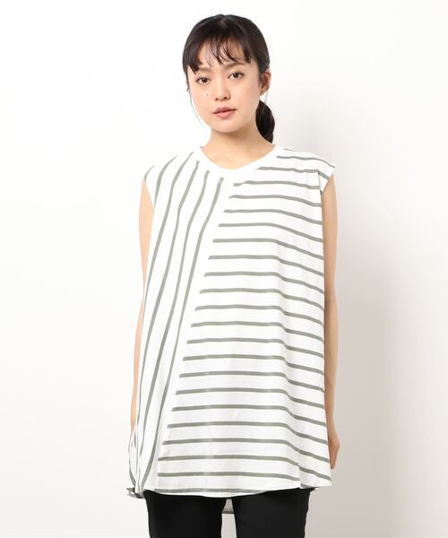 AMERICAN HOLIC（アメリカンホリック）の「ボーダーノースリーブカットプルオーバー（Tシャツ/カットソー・レディース・ブラック系その他4/その他7・M/L）」の17枚目の写真