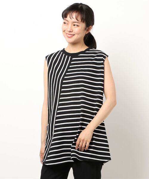 AMERICAN HOLIC（アメリカンホリック）の「ボーダーノースリーブカットプルオーバー（Tシャツ/カットソー・レディース・ブラック系その他4/その他7・M/L）」の18枚目の写真