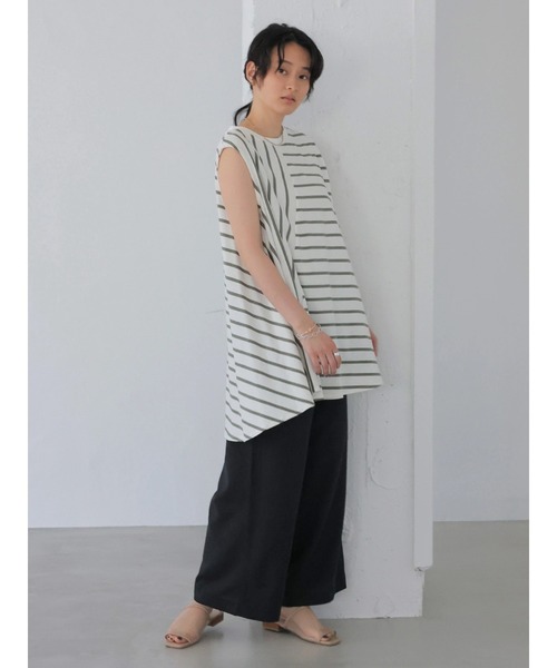 AMERICAN HOLIC（アメリカンホリック）の「ボーダーノースリーブカットプルオーバー（Tシャツ/カットソー・レディース・ブラック系その他4/その他7・M/L）」の9枚目の写真