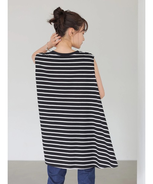 AMERICAN HOLIC（アメリカンホリック）の「ボーダーノースリーブカットプルオーバー（Tシャツ/カットソー・レディース・ブラック系その他4/その他7・M/L）」の12枚目の写真