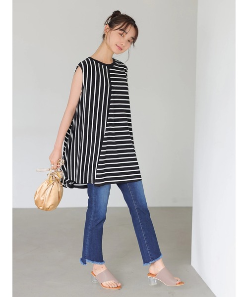 AMERICAN HOLIC（アメリカンホリック）の「ボーダーノースリーブカットプルオーバー（Tシャツ/カットソー・レディース・ブラック系その他4/その他7・M/L）」の15枚目の写真