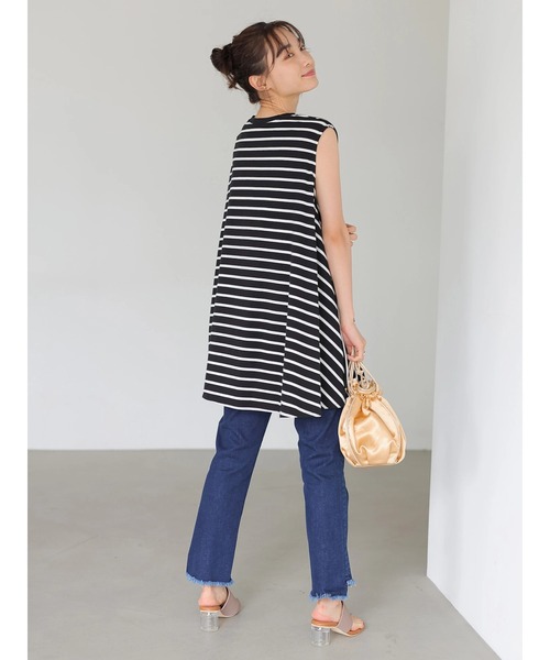 AMERICAN HOLIC（アメリカンホリック）の「ボーダーノースリーブカットプルオーバー（Tシャツ/カットソー・レディース・ブラック系その他4/その他7・M/L）」の16枚目の写真