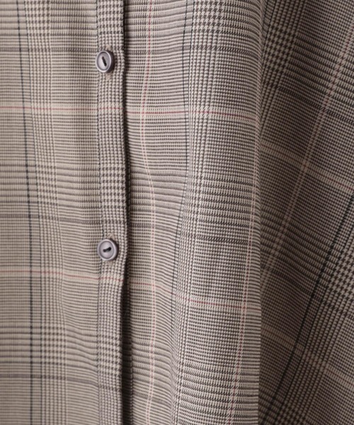 GLOBAL WORK（グローバルワーク）の「チェック袖ボリュームチュニック/956229（シャツ/ブラウス・レディース・ブラウン/グレイッシュベージュ・MEDIUM/LARGE）」の16枚目の写真