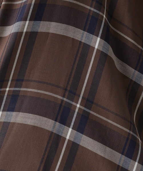 GLOBAL WORK（グローバルワーク）の「チェック袖ボリュームチュニック/956229（シャツ/ブラウス・レディース・ブラウン/グレイッシュベージュ・MEDIUM/LARGE）」の6枚目の写真