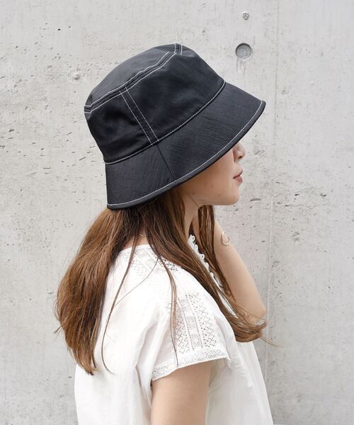 SHIPS(シップス)の「ステッチバケットハット(ハット・レディース・グリーン/ブラック・ONE SIZE)」の9枚目の写真