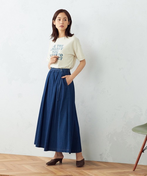 COMME CA ISM(コムサイズム)の「デニムスカート(スカート・レディース・インディゴブルー・MEDIUM/LARGE)」の8枚目の写真
