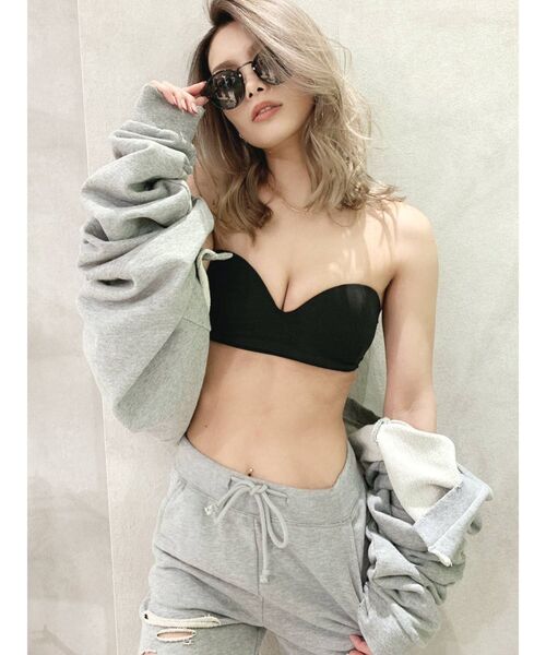 GYDA(ジェイダ)の「Booster ブラトップ(チューブトップ・レディース・ブラック/オフホワイト・FREE)」の17枚目の写真