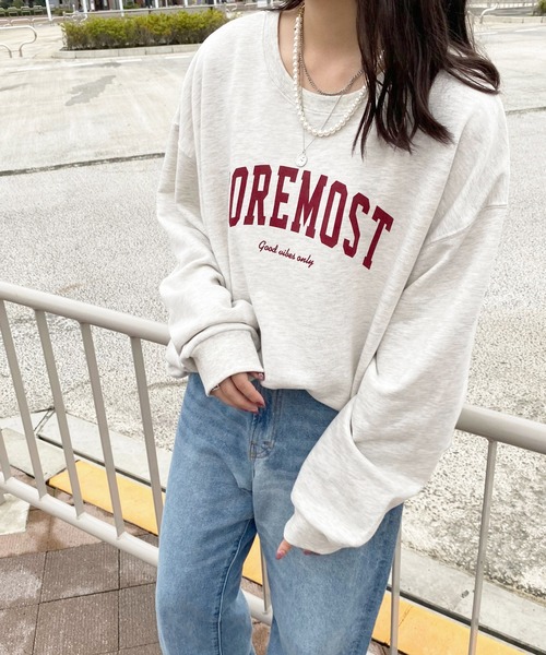 apres jour（アプレジュール）の「ロゴスウェット【ZOZOTOWN限定アイテム】【７PO】（スウェット・レディース・オートミール/モカ/ダークグリーン/ダークブルー/アイボリー・X-LARGE/フリー）」の3枚目の写真