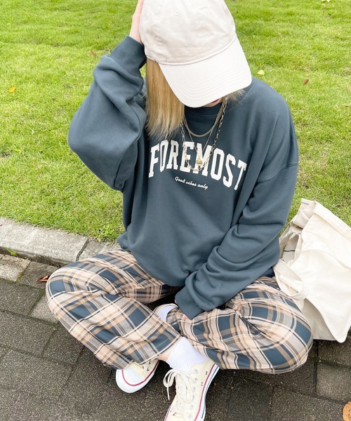 apres jour（アプレジュール）の「ロゴスウェット【ZOZOTOWN限定アイテム】【７PO】（スウェット・レディース・オートミール/モカ/ダークグリーン/ダークブルー/アイボリー・X-LARGE/フリー）」の5枚目の写真